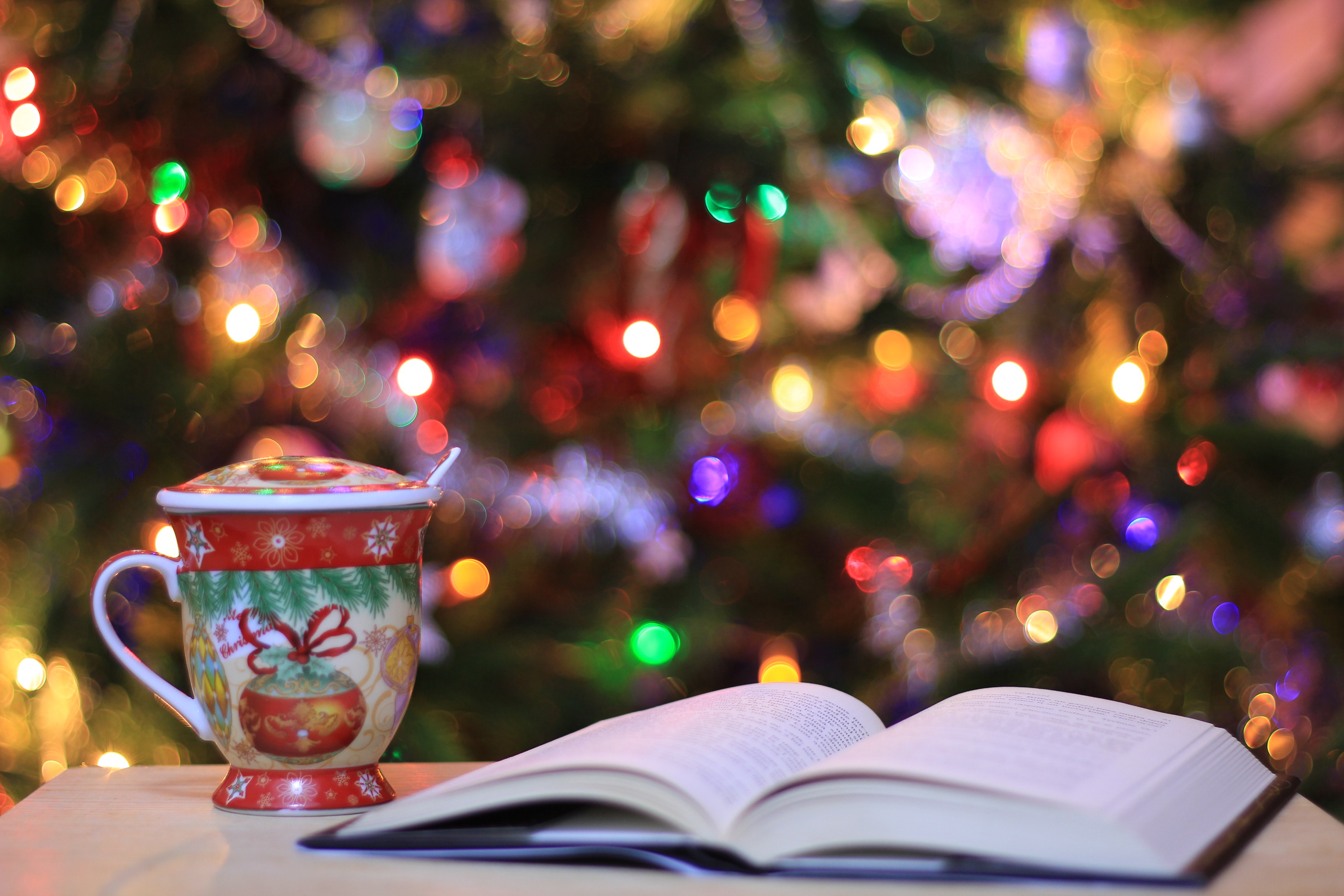 Christmas cup and Bible