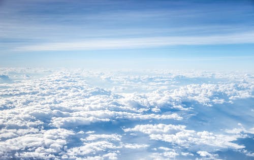 Clouds out of a plane window